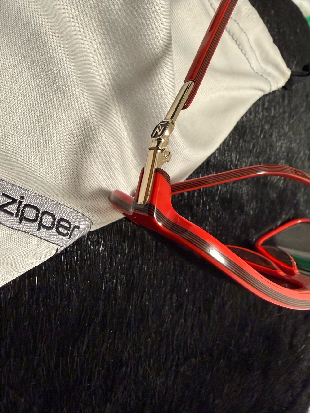 Vintage Von Zipper Rare Red Oversized Shield Sunglasses View 6